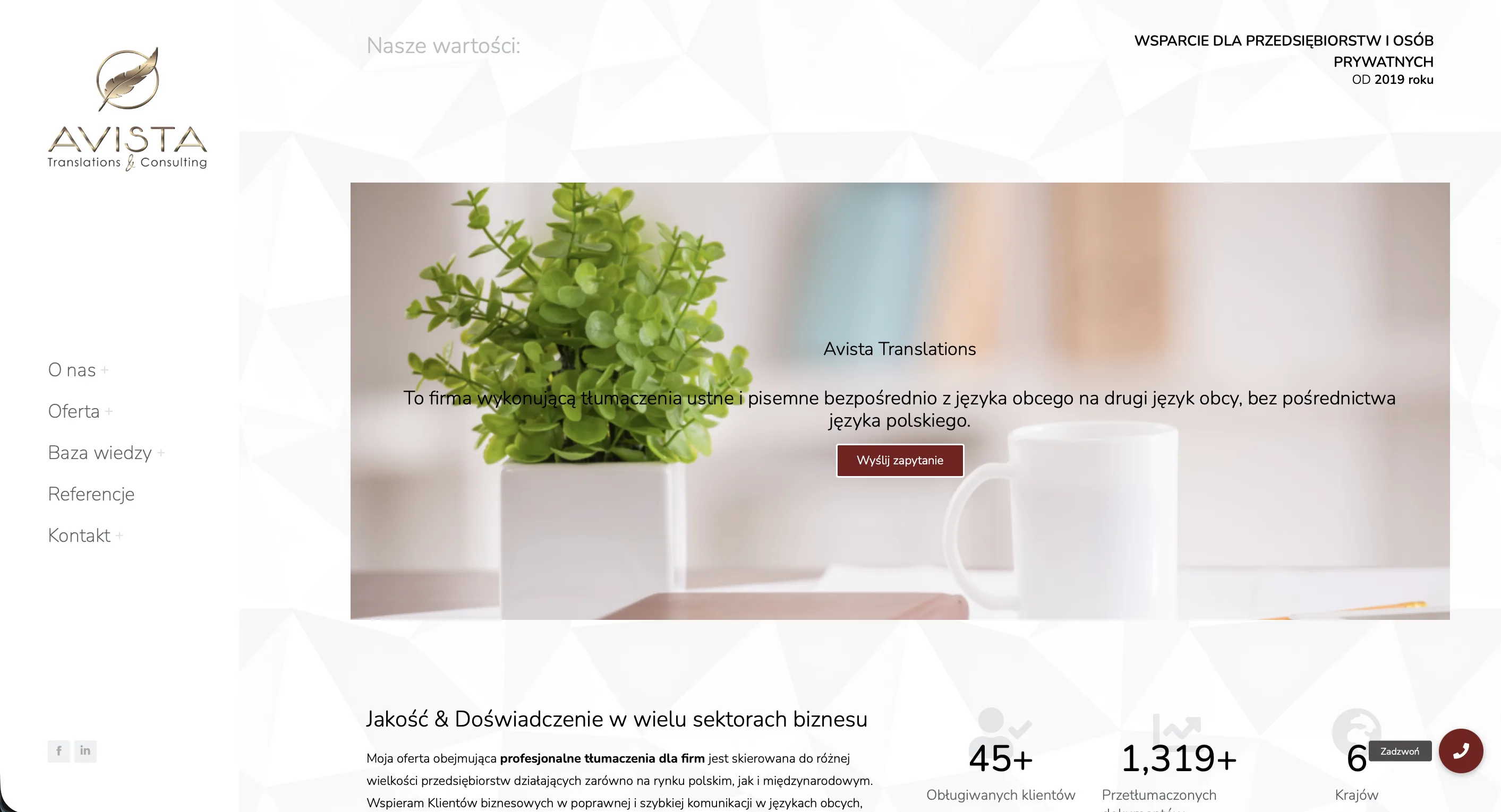 Avista Translations screenshot